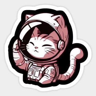 Cute astronaut cat Sticker